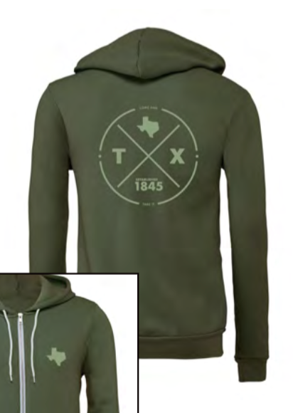 Texas Circle Zip Hoodie