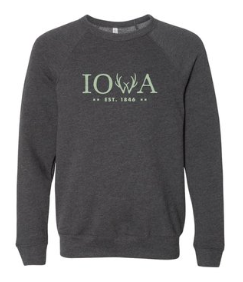 Iowa Antler "W" Sweatshirt Crewneck