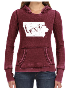 Iowa Love Hoodie Women