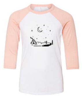 Nebraska Night Scene 3/4 kids girls