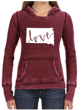 South Dakota Love Letter Hoodie Women
