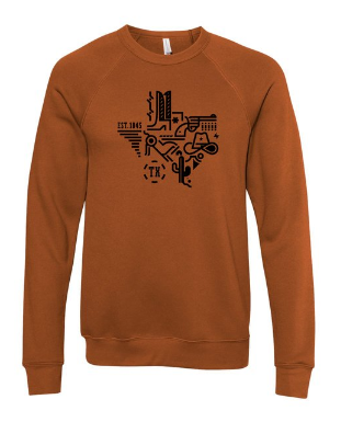 Texas Icons Sweatshirt Crewneck Sweatshirt