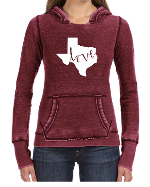 Texas Love Letter Hoodie Women