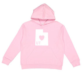 Utah Classic Heart Hoodie Kids Girls
