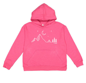 Utah Night Scene Hoodie Kids Girls