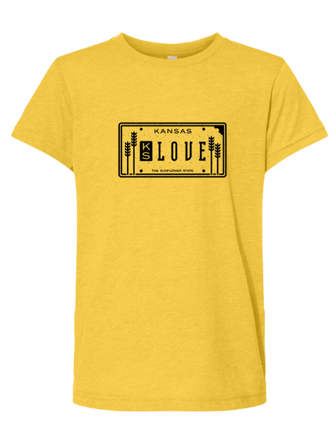 Kansas License Love Kids Girls