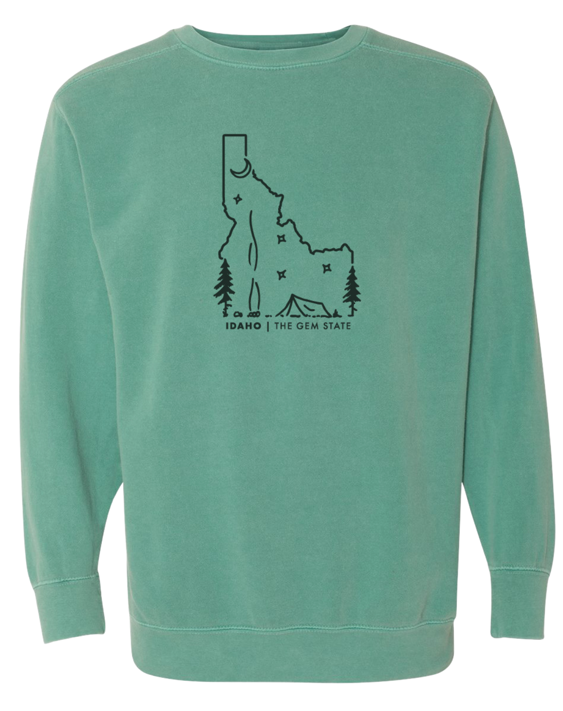 Idaho Camp Scene Crewneck Sweatshirt