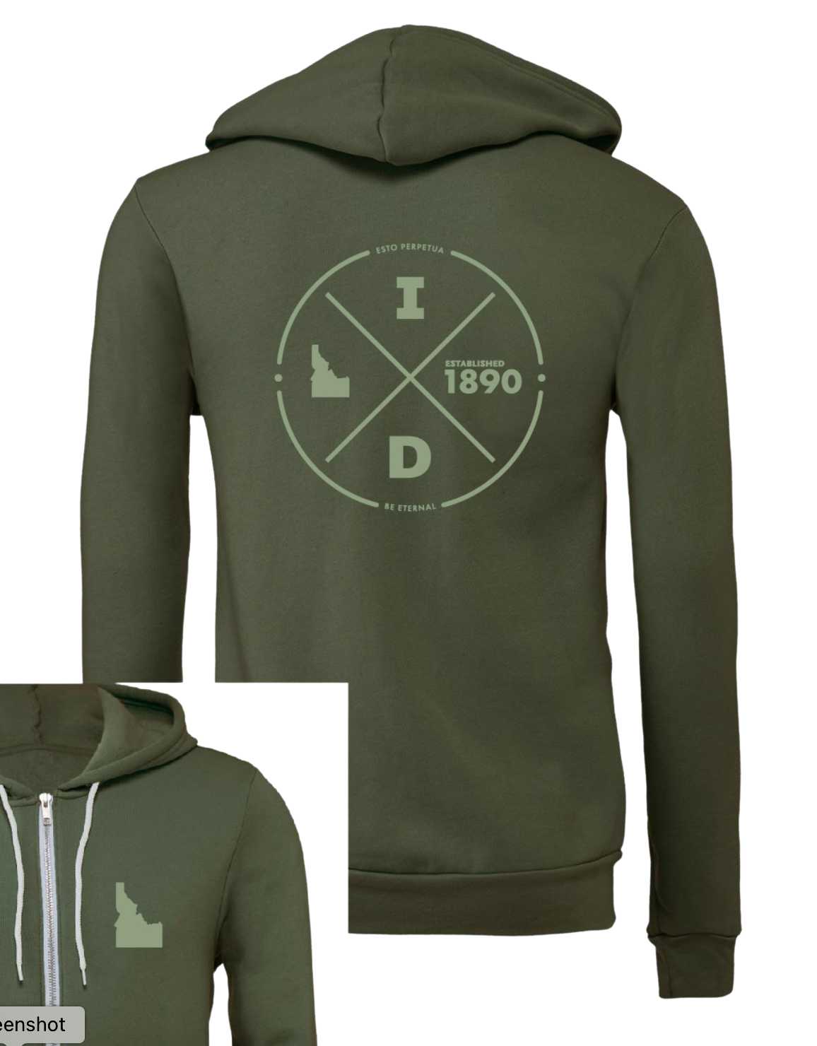 Idaho Logo Zip Hoodie
