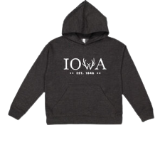 Iowa Antler "W" Hoodie Kids