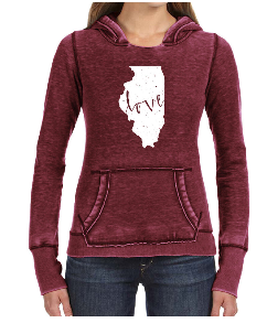 Illinois Love Letter Hoodie Women