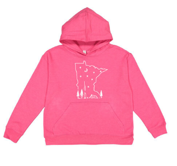 Minnesota Camp Scene Hoodie Kids Girls