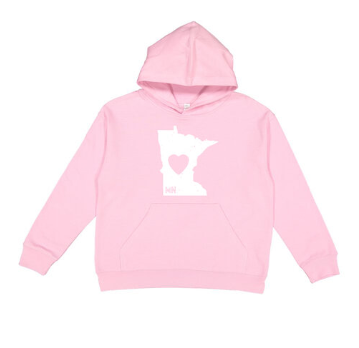 Minnesota Heart Hoodie Kids Girls