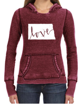 North Dakota Love Letter Hoodie Women