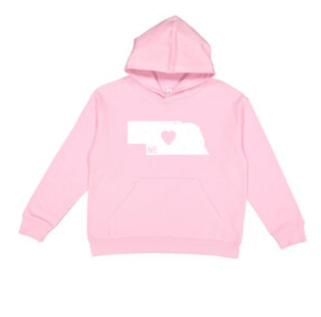 Nebraska Heart Hoodie Kids Girls