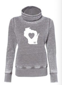 Wisconsin Classic Heart Cowl Women