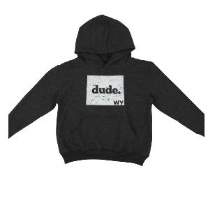 Wyoming Dude Classic License Plate Hoodie Kids