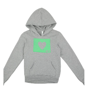 Wyoming Classic Heart Hoodie Kids