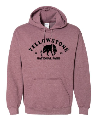 Yellowstone Retro Wolf Hoodie