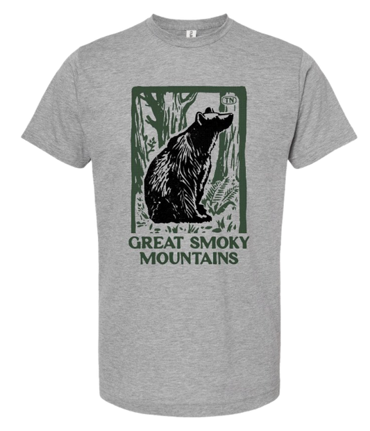 Great Smoky Woodcut Bear