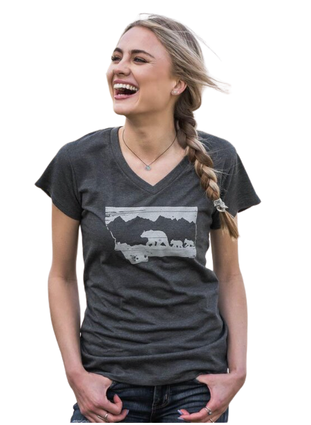 Montana Mama bear V-Neck women