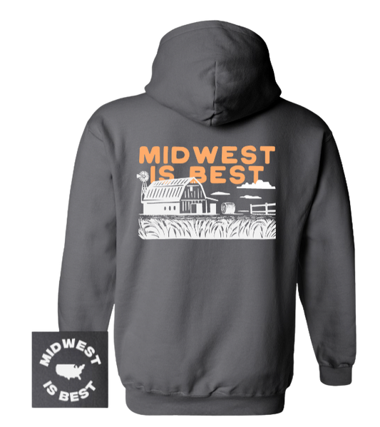 Midwest is best farm hoodie