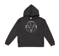 Colorado Bison Skull Hoodie Kids