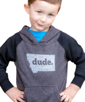 Montana License Dude Hoodie Kids