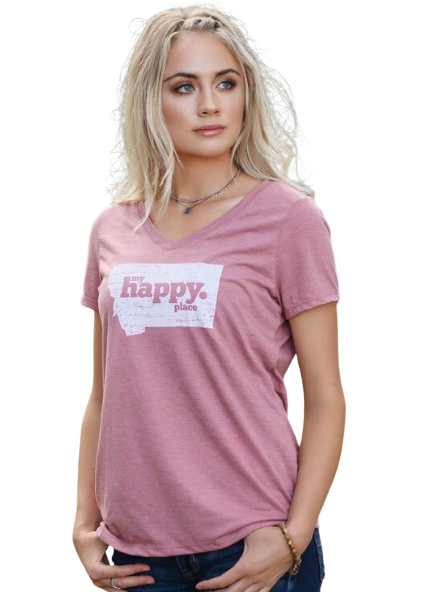 Classic My Happy Place V-Neck women